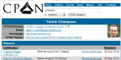 Schwartz factor on CPAN author page